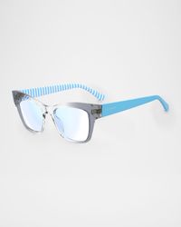 myno cat eye blue block reading glasses