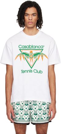 Casablanca T-shirt blanc à logo Playful Eagle