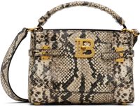 Balmain Gray & Black B-Buzz Bag