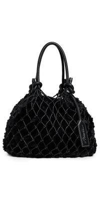 3.1 Phillip Lim Faux Fur Macrame Mini Sac Ivory/Camel One Size