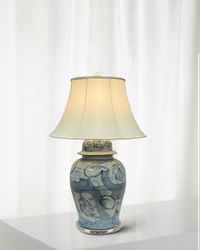 Chinoiserie Ceramic Lamp, 25"