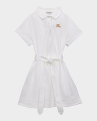 Girl's Astrid Belted EKD Polo Dress, Size 3-14