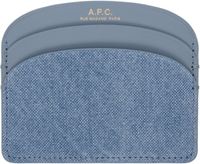 A.P.C. Blue Demi-Lune Card Holder
