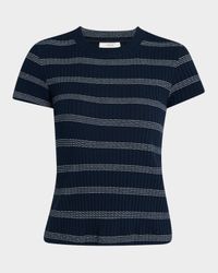 Stripe Short-Sleeve Crewneck Tee