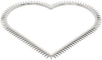 We11done Silver Spike Heart Arm Cuff