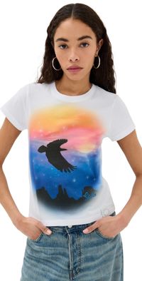 Stella McCartney Bird Print Mini T Shirt Pure White L
