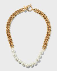 White Pearly Chain Necklace