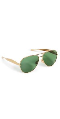 Bottega Veneta BV1305S Sunglasses Gold-Gold-Green One Size