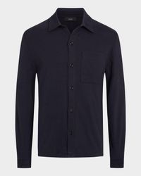 Men's Sueded Jersey Shirt Jacket