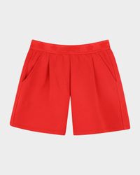 Girl's Floral Logo-Print Shorts, Size 6-12