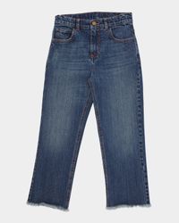 Boy's Journey Raw-Cut Hem Denim Jeans, Size 4-12