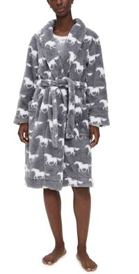 PJ Salvage Let's Get Cozy Robe Gray L
