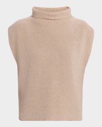 Cashmere Funnel-Neck Vest