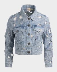 Chloe Laser-Cut Denim Jacket