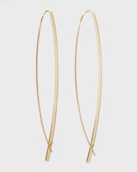 14k Elite Narrow Upside Down Hoop Earrings