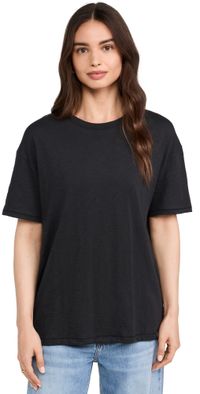 rag & bone Mini Slub Boyfriend Tee Black M