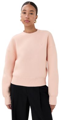 AMI Logo Sweatshirt Poudre S