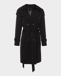 Lightweight Belted Double-Breasted Trench Coat