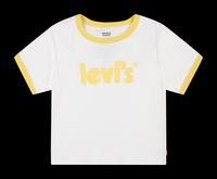 Levi's Kids - Tee-shirt droit à col rond en coton mélangé sérigraphié - Taille 10A - Blanc
