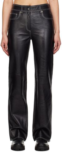 Stand Studio Black Sandy Leather Pants