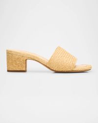 Ariana Raffia Mule Sandals