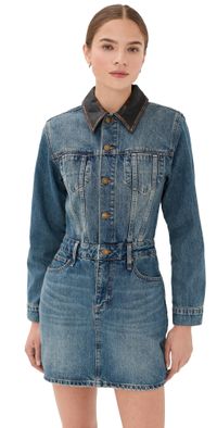 SIMKHAI Maxella Denim Jacket Mini Dress Coney Island 2