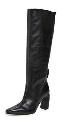Free People Date Night Tall Boots Black Leather 8.5