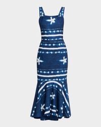 Natasha Shibori Midi Dress