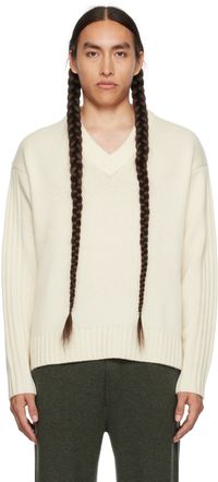 LISA YANG Pull 'The Loup' blanc cassé