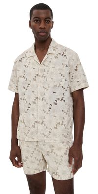 RAILS Tyler Camp Shirt Khaki White Sunflower XL