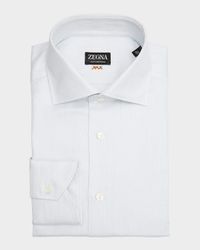 Men's Narrow Stripe Centoventimila Cotton Dress Shirt