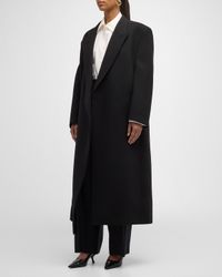 Dhani Long Double-Breasted Wool Felted Coat