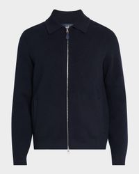 Men's Cotton and Cashmere Full-Zip Blouson