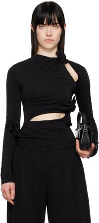 Acne Studios Haut noir à nœuds