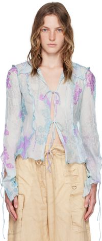 Acne Studios Blue Print Blouse