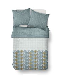 Today Linge De Maison - Parure de lit imprimé en coton - Taille 260x240 cm - Vert