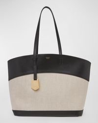 Charming Medium Canvas and Leather Tote Bag