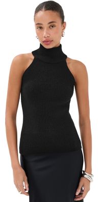 LISA YANG Freya Cashmere Tank Black 1