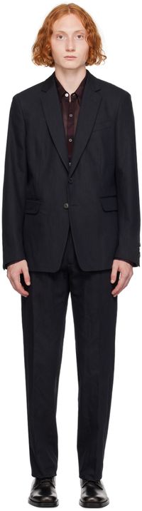 Dries Van Noten Black Cotton & Linen Suit