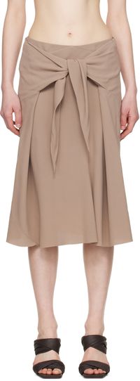 Rick Owens Jupe midi Strutter taupe - Hollywood
