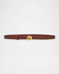 Intrecciato Leather Knot Belt