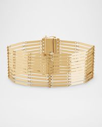 Laser-Cut Rectangle Chainmail Bracelet in 14K Gold