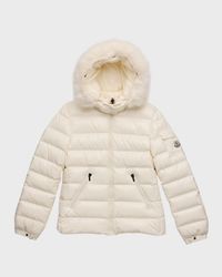 Kids Bady Faux Fur Quilted Jacket, Size 8-14