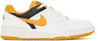 Nike White & Yellow Full Force Low Sneakers