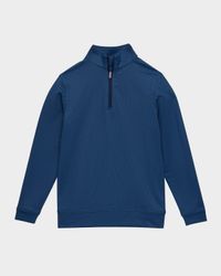 Boy's Perth Youth Birdseye Performance Quarter-Zip, Size XS-XL