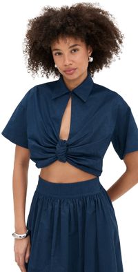 De Loreta Myriam Blouse Navy Denim L
