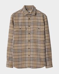 Men's Check Flannel Button-Down Shirt
