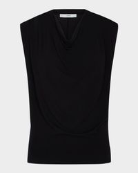 Draped Cowl-Neck Top