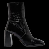 Jonak - Bottines en cuir craquelé - Taille 42 - Noir