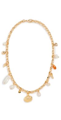 SHASHI Chain Charm Necklace Gold One Size